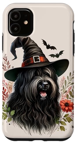 Hülle für iPhone 11 Briard Dog Halloween Aquarell Kunstwerk von Doggies Unlimited