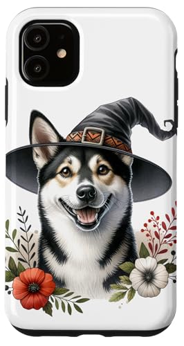 Hülle für iPhone 11 Kanaan Dog Halloween Aquarell Kunstwerk von Doggies Unlimited