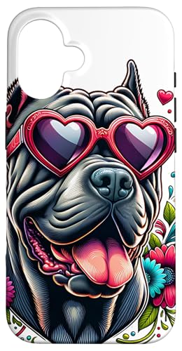 Hülle für iPhone 16 Cane Corso Dog St. Valentines Day Kunstwerk von Doggies Unlimited