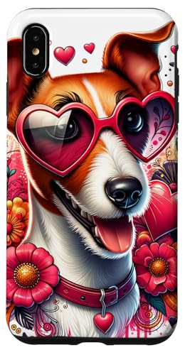 Hülle für iPhone XS Max Smooth Fox Terrier Dog St. Valentines Day Artwork von Doggies Unlimited