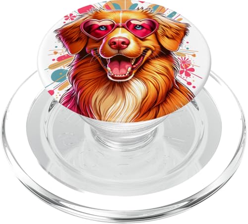 Nova Scotia Duck Tolling Retriever Hund St. Valentines Day Art PopSockets PopGrip für MagSafe von Doggies Unlimited