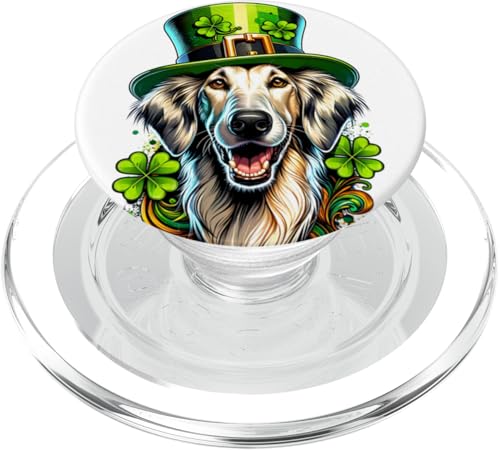 Sloughi Dog St. Patricks Day Kunstwerk PopSockets PopGrip für MagSafe von Doggies Unlimited