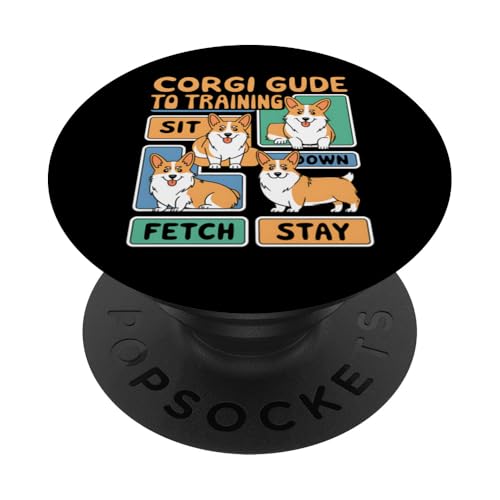 Lustiges Corgi-Trainingshandbuch für Besitzer und Hundeliebhaber PopSockets Klebender PopGrip von Dogs 365