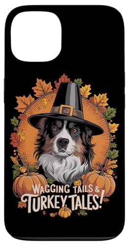 Hülle für iPhone 13 Thanksgiving-Pilger mit wedelnden Schwänzen und Truthahngeschichten von Dogs Lover Thanksgiving Boys Girls Men Women Tees