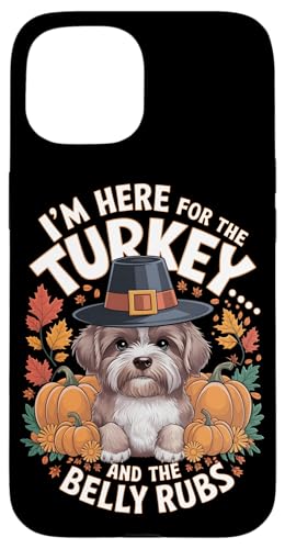 Hülle für iPhone 15 Lustiger süßer Hundepilger "I'm Here For The Turkey" von Dogs Lover Thanksgiving Boys Girls Men Women Tees