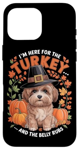 Hülle für iPhone 16 Pro Max Lustiger süßer Hundepilger "I'm Here For The Turkey" von Dogs Lover Thanksgiving Boys Girls Men Women Tees