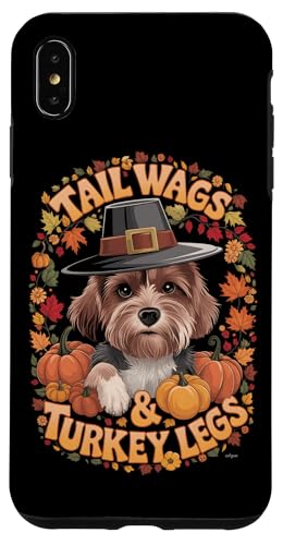 Hülle für iPhone XS Max Lustiger Hundepilgerschwanz Wags und Truthahnbeine von Dogs Lover Thanksgiving Boys Girls Men Women Tees