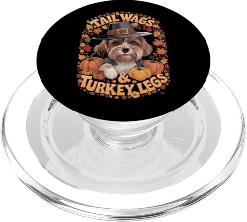 Lustiger Hundepilgerschwanz Wags und Truthahnbeine PopSockets PopGrip für MagSafe von Dogs Lover Thanksgiving Boys Girls Men Women Tees