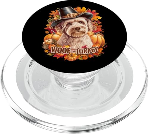 Wuff für den Truthahn-Erntedankhund Pilgrim PopSockets PopGrip für MagSafe von Dogs Lover Thanksgiving Boys Girls Men Women Tees