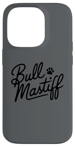 Hülle für iPhone 14 Pro Bull Mastiff, Pfote für Hund, einfaches Design, Pfote für Mama und Papa von DogsLife4ever