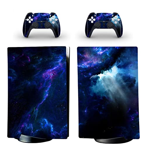 DolDer Skin Sticker/Aufkleber Folie schützende Haut Schale kompatibel mit Sony PS5 Konsole und 2 Dualshock Controller-0503 Digital Edtion von DolDer