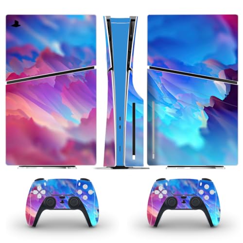 DolDer Sticker für PS5 Slim Disc Edition, Aufkleber Vinyl Skin Schutzfolie Folie Cover für PS5 Slim Disc Konsole und Controller (S0104) von DolDer