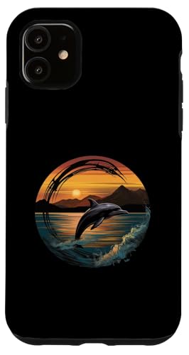 Hülle für iPhone 11 Niedliches Dolphin Art Mammal Sunrise Design von Dolphin Lover Art Sunrise