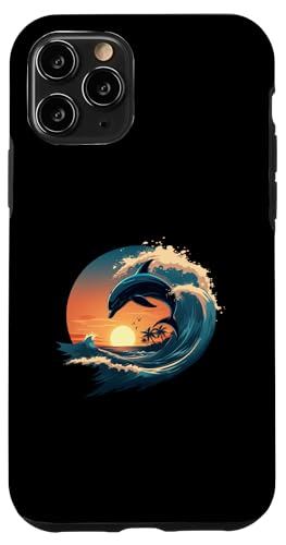 Hülle für iPhone 11 Pro Niedliches Dolphin Art Mammal Sunrise Design von Dolphin Lover Art Sunrise