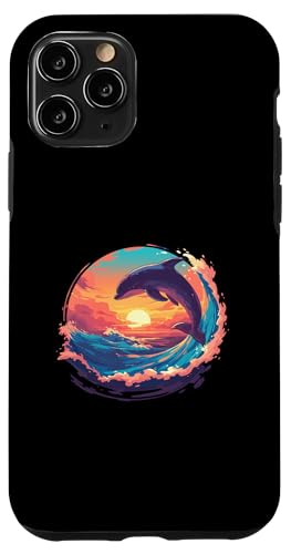 Hülle für iPhone 11 Pro Niedliches Dolphin Art Mammal Sunrise Design von Dolphin Lover Art Sunrise