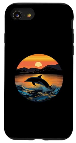 Hülle für iPhone SE (2020) / 7 / 8 Niedliches Dolphin Art Mammal Sunrise Design von Dolphin Lover Art Sunrise