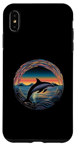 Hülle für iPhone XS Max Niedliches Dolphin Art Mammal Sunrise Design von Dolphin Lover Art Sunrise