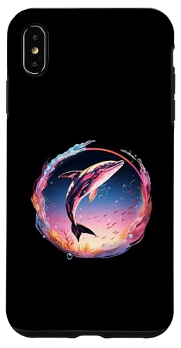 Hülle für iPhone XS Max Niedliches Dolphin Art Mammal Sunrise Design von Dolphin Lover Art Sunrise