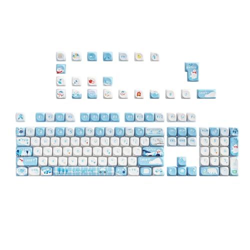 128 Tastenkappen Tastenkappen Farbsublimation Maßgeschneiderte Tastenkappen für PC Mechanische Tastaturen Zubehör von Domasvmd