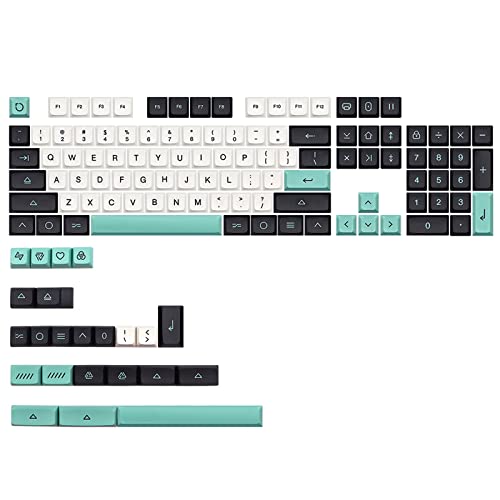 Mechanische Tastatur-Tastenkappe, XDA-Profil, 127 Tasten, Farbstoff-Sub-Tastenkappe, kompatibel mit Cherry MX DZ60, RK61, 64, GK61, für 127 Tasten von Domasvmd