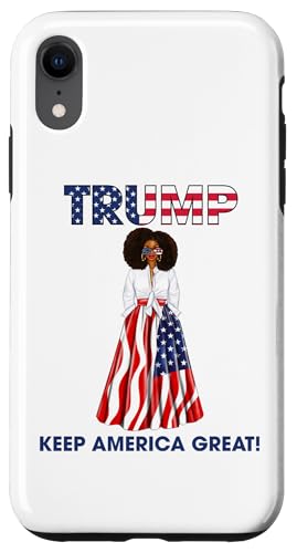 Hülle für iPhone XR Trump 2024 Patriotische Männer & Frauen USA Flagge Rot Weiß & Blau von Donald Trump Gift Shop