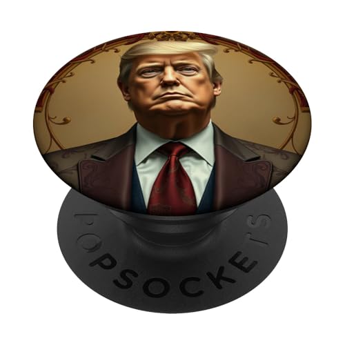 Donald Trump Jugendstil-Porträt PopSockets Klebender PopGrip von Donald Trump Portrait Art