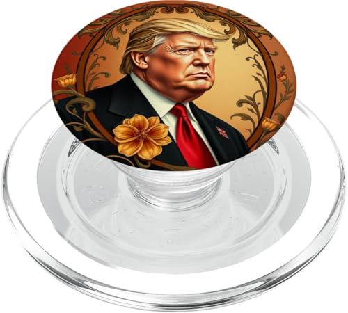 Donald Trump Jugendstil-Porträt PopSockets PopGrip für MagSafe von Donald Trump Portrait Art