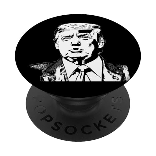 Donald Trump Portrait Modern Art Pop Art Mid-Century Comic PopSockets Klebender PopGrip von Donald Trump Portrait Art