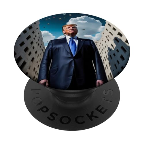 Donald Trump Surrealismus Kunstbewegung Portrait PopSockets Klebender PopGrip von Donald Trump Portrait Art