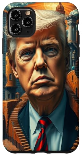 Hülle für iPhone 11 Pro Max Donald Trump Surrealismus Kunstbewegung Portrait von Donald Trump Portrait Art