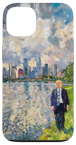 Hülle für iPhone 13 Donald Trump Impressionismus Kunstbewegung Porträt Malerei von Donald Trump Portrait Art