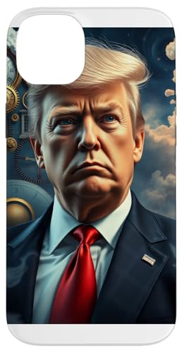 Hülle für iPhone 14 Plus Donald Trump Surrealismus Kunstbewegung Portrait von Donald Trump Portrait Art