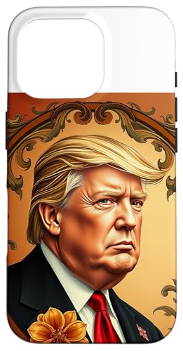 Hülle für iPhone 16 Pro Donald Trump Jugendstil-Porträt von Donald Trump Portrait Art