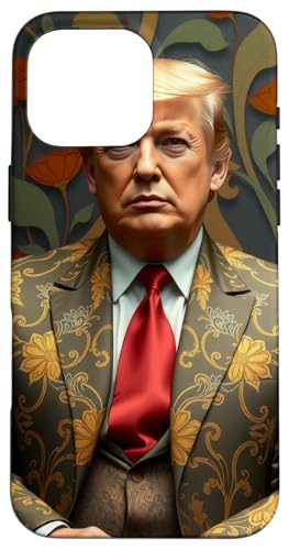 Hülle für iPhone 16 Pro Max Donald Trump Jugendstil-Porträt von Donald Trump Portrait Art