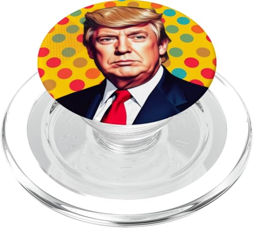 Porträt der Pop-Art-Bewegung von Donald Trump PopSockets PopGrip für MagSafe von Donald Trump Portrait Art