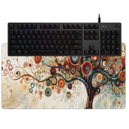 Abstrakt Mauspad Baum Mauspad XXL 1200x600 mm, Schreibtischunterlage Wasserdicht Mousepad mit Anti-Rutsch Basis Desk Mat, Gaming Mouse Pad Verbessert Präzision Und Geschwindigkeit, für PC, Laptop yw34 von Donpeer