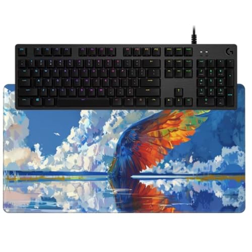 Bunt Mauspad Flügel Mauspad XXL 1600x800 mm, Schreibtischunterlage Wasserdicht Mousepad mit Anti-Rutsch Basis Desk Mat, Gaming Mouse Pad Verbessert Präzision Und Geschwindigkeit, für PC, Laptop yw40 von Donpeer