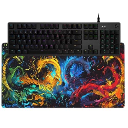 Cool Mauspad Drache Mauspad XXL 1200x600 mm, Schreibtischunterlage Wasserdicht Mousepad mit Anti-Rutsch Basis Desk Mat, Gaming Mouse Pad Verbessert Präzision Und Geschwindigkeit, für PC, Laptop yw257 von Donpeer