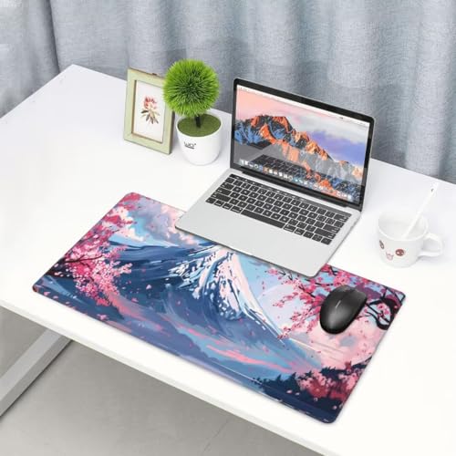 Japanischer Stil Mauspad Landschaft Mauspad XXL 600x300 mm, Schreibtischunterlage Wasserdicht Mousepad mit Anti-Rutsch Basis Desk Mat, Verbessert Präzision Und Geschwindigkeit, für PC, Geschenk yw116 von Donpeer