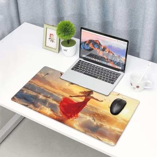 Meer Mauspad Dame Mauspad XXL 1600x800 mm, Schreibtischunterlage Wasserdicht Mousepad mit Anti-Rutsch Basis Desk Mat, Gaming Mouse Pad Verbessert Präzision Und Geschwindigkeit, für PC, Laptop yw649 von Donpeer