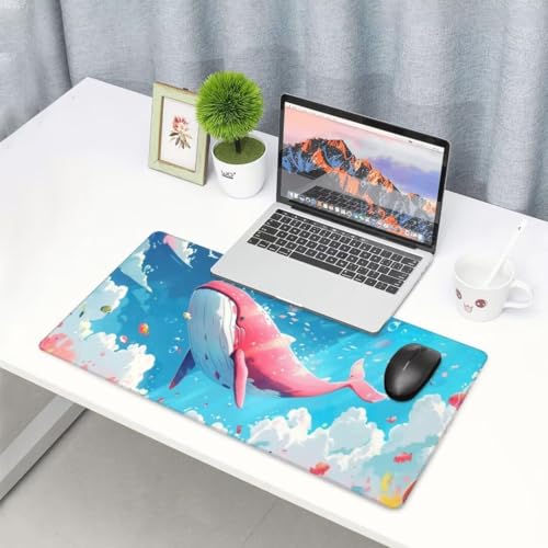 Rosa Mauspad Blau Mauspad XXL 1200x600 mm, Schreibtischunterlage Wasserdicht Mousepad mit Anti-Rutsch Basis Desk Mat, Gaming Mouse Pad Verbessert Präzision Und Geschwindigkeit, für PC, Geschenk yw22 von Donpeer