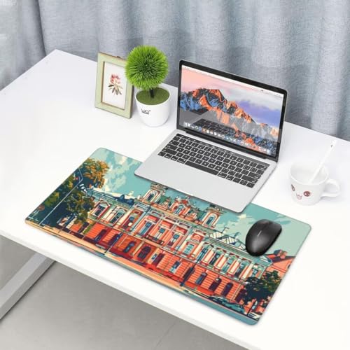 Stadt Mauspad Italien Mauspad XXL 1000x500 mm, Schreibtischunterlage Wasserdicht Mousepad mit Anti-Rutsch Basis Desk Mat, Gaming Mouse Pad Verbessert Präzision Und Geschwindigkeit, für PC, Laptop yw81 von Donpeer