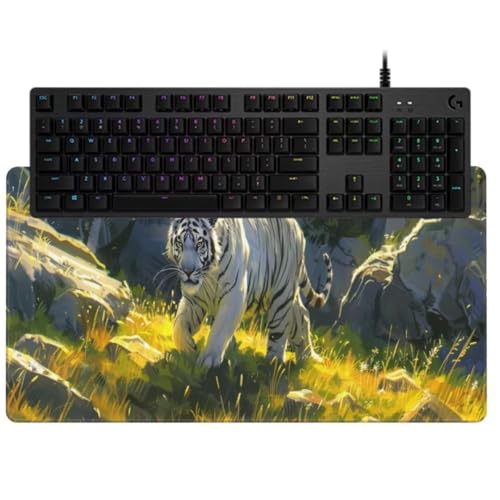 Tiger Mauspad Tier Mauspad XXL 1600x800 mm, Schreibtischunterlage Wasserdicht Mousepad mit Anti-Rutsch Basis Desk Mat, Gaming Mouse Pad Verbessert Präzision Und Geschwindigkeit, für PC, Laptop yw198 von Donpeer