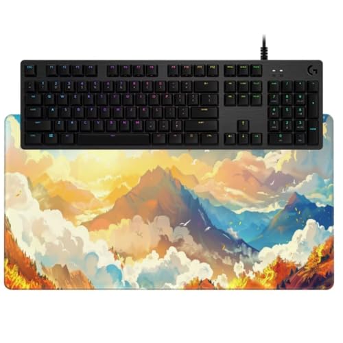 Wolken Mauspad Berg Mauspad XXL 1600x800 mm, Schreibtischunterlage Wasserdicht Mousepad mit Anti-Rutsch Basis Desk Mat, Gaming Mouse Pad Verbessert Präzision Und Geschwindigkeit, für PC, Laptop yw45 von Donpeer