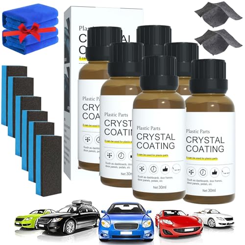 Donubiiu Splendiday Coating Agent For Automotive Plastics, Crystal Coating For Car Plastic Parts, Plastic Revitalizing Refresher Agent, Plastic Refreshing Car Care (6pcs) von Donubiiu