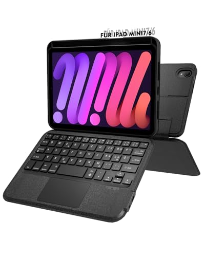 Doohoeek Trennbare Tastatur Hülle für iPad mini 7/6, Bluetooth Kabellose Tastatur für iPad mini 7 2024/6 2021 8,3 Zoll, Beleuchtet & Multi Touch Trackpad & Winkel Einstellbar, QWERTZ, Schwarz Doohoeek Trennbare Tastatur Hülle für iPad mini 7/6, Bluetooth Kabellose Tastatur für iPad mini 7 2024/6 2021 8,3 Zoll, Beleuchtet & Multi Touch Trackpad & Winkel Einstellbar, QWERTZ, Schwarz von Doohoeek