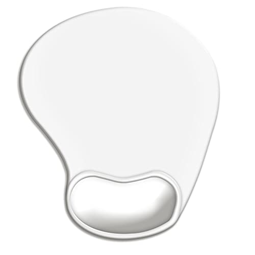 DOOKE Ergonomisches Mauspad mit Handgelenkstütze und Mauspads mit rutschfester PU-Basis für Zuhause, Büro, Arbeit, Lernen, einfaches Tippen und Schmerzlinderung, Weiß von Dooke