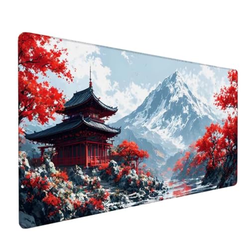 Mauspad XXL, Mauspad Berg Mauspad Groß Schreibtischunterlage, Mauspad Gaming Baum, WassXerdicht Mouse Pad, Genähte Kanten Mit Anti-Rutsch-Gummiboden Home Office Geschenke für Männer 800x300x3mm DY-646 von Doontiny