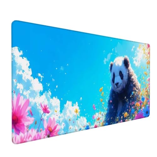 Mauspad XXL, Mauspad Panda Mauspad Groß Schreibtischunterlage, Mauspad Gaming Farbe, WassXerdicht Mouse Pad, Genähte Kanten Mit Anti-Rutsch-Gummiboden für Home Office, Geschenke 900x300x3mm DY-462 von Doontiny