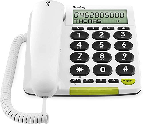 Doro Phone Easy 312Cs Telefone (Analog, Schreibtisch, Weiß, LCD, Monochrom, Grün) von Doro